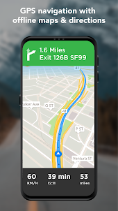 GPSオフラインマップ、ナビゲーション、コンパス、天気、交通