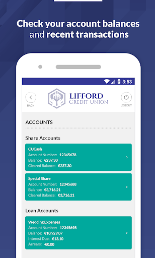 Lifford Credit Union Screen 2
