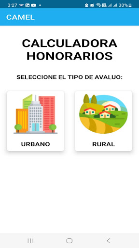 Android application Camel - Honorario avalúos screenshort