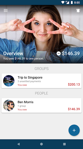 Android application Detible - Shared Bills and Gro screenshort