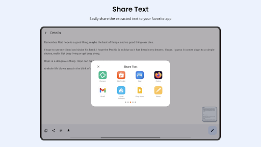 Screenshot of OCR - Image to Text - Extract