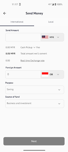 HomeRemit Screen 2