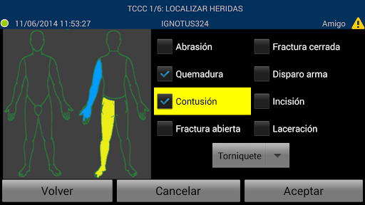 Android application TCCC Form screenshort