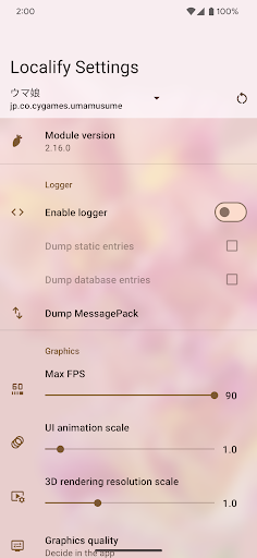 Android application Localify Settings screenshort