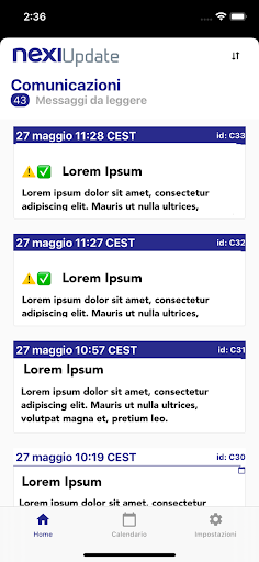 Android application Nexi Update screenshort