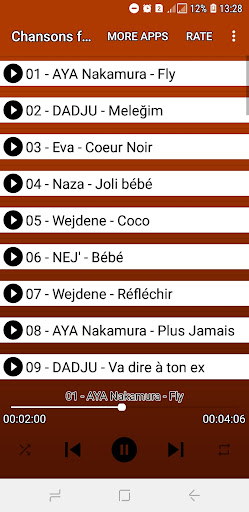 Android application Meilleures Chansons Françaises screenshort