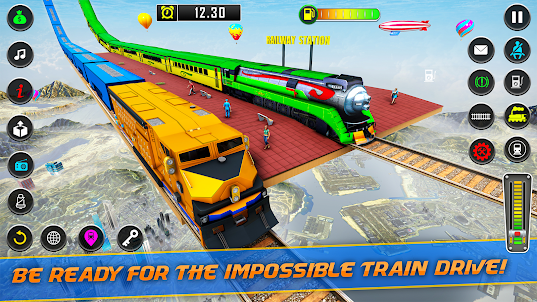Mega Ramp Train Stunt Game