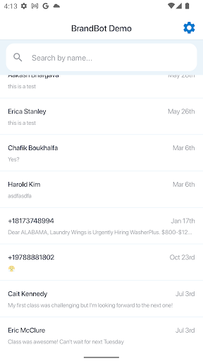 Android application BrandBot screenshort
