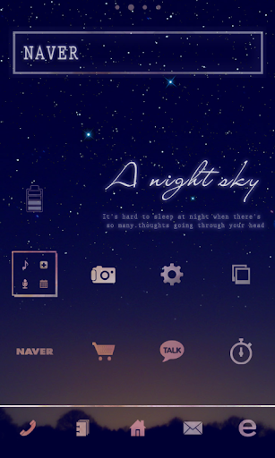 Android application Night Sky Dodol Luncher theme screenshort