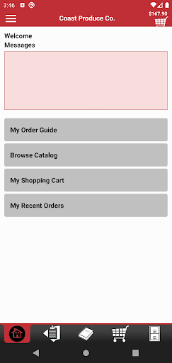 Android application Coast Produce Co. screenshort