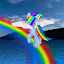Pony on the rainbow