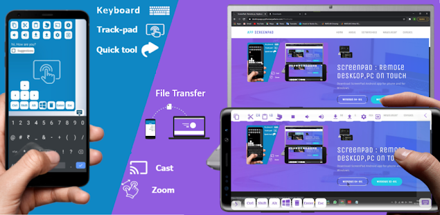 Remote Desktop, Keyboard, Track-pad : ScreenPad. for pc screenshots 1