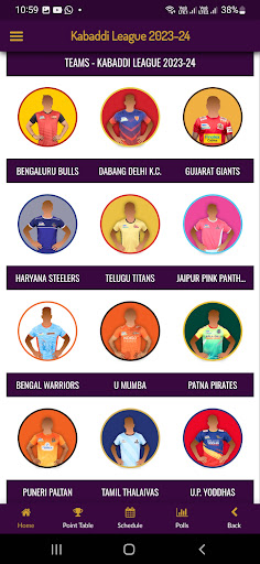 Android application Kabaddi League 2023-24 screenshort