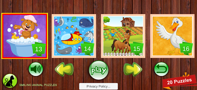 Smiling Animal Puzzles