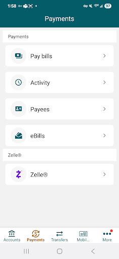 Screenshot of NB|AZ Mobile Banking