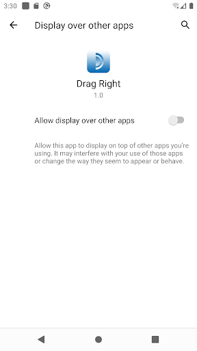 Android application Drag Right screenshort