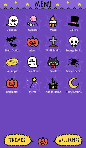 Black Halloween Cat Theme Screen 2