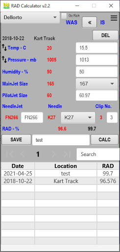 Android application RAD Calc - Relative Air Densit screenshort
