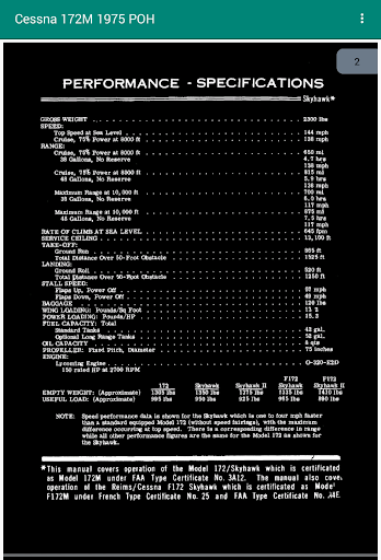 Cessna 172M 1975 POH/AFM Screen 3