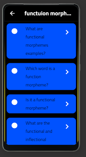 Android application functuion morphemes screenshort