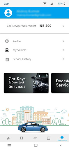 Android application Car Service Wale screenshort