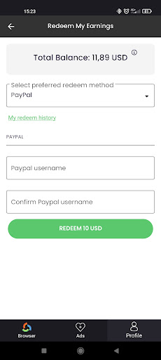 abaqoo: Get paid for your data Screen 3