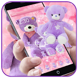 Lavender Teddy Bear Pink Purple Plush Toy Theme icon