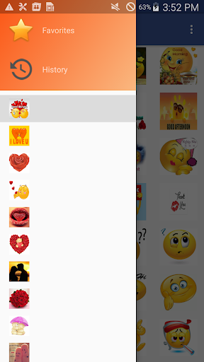Android application Love Stickers screenshort