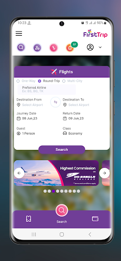 Android application FirstTrip Partner screenshort