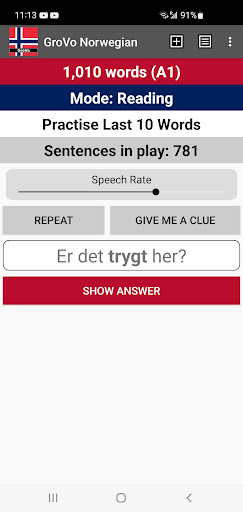 Android application GroVo Norwegian screenshort
