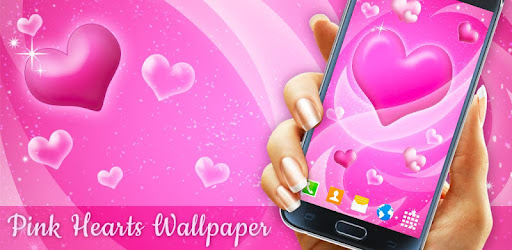 pink hearts live wallpaper heart wallpapers apps on google play