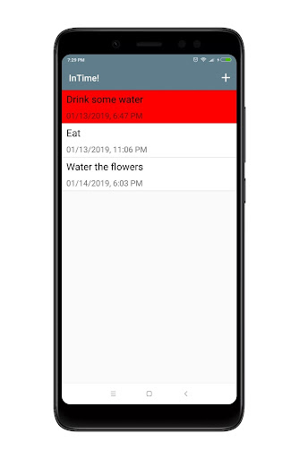 InTime! - periodic tasks Screen 2