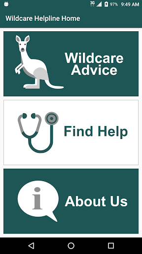 Wildcare Helpline Screen 2
