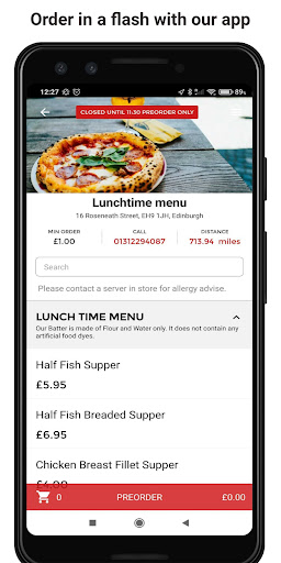 Android application Salvatore's Fish and Chips screenshort