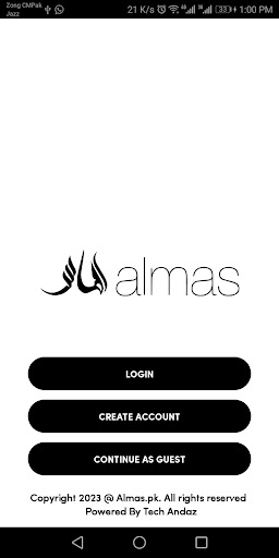 Android application Almas.pk screenshort