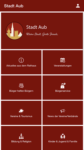 Android application Stadt Aub screenshort