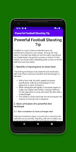 Powerful Football Shooting Tip