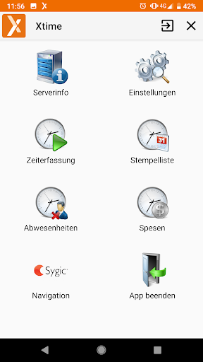 Xtime - Mobile Zeiterfassung Screen 2