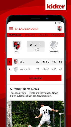 Android application Sportfreunde Laubendorf screenshort