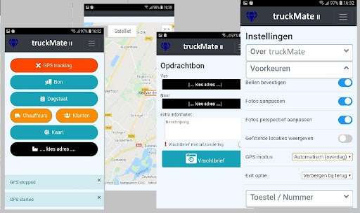Android application truckMate II screenshort