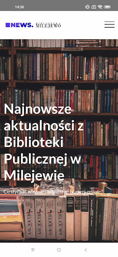 Biblioteka Milejewo - NewsAPP Screen 2