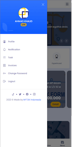Android application MYTAX INDONESIA screenshort