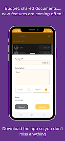 Myfamiliz, family calendar screenshot