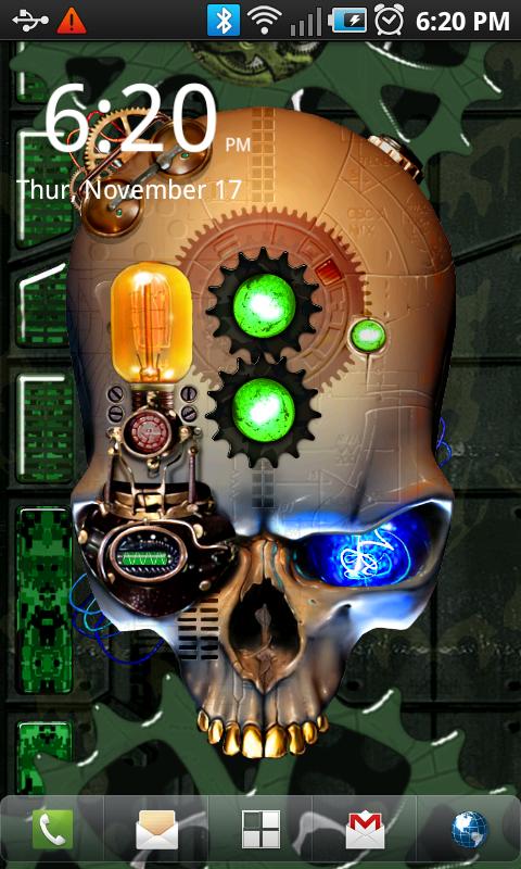 Android application Steampunk Skull Live Wallpaper screenshort