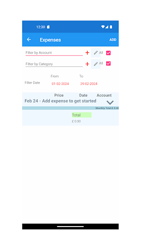 Android application Expense Tracker screenshort