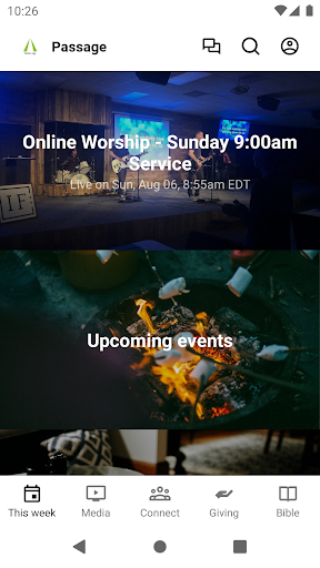 Android application The Passage Church screenshort