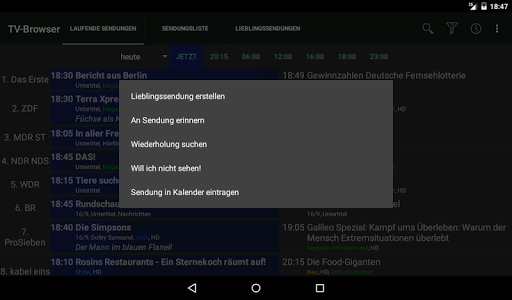 TV-Browser SimplKalenderExport Screen 3