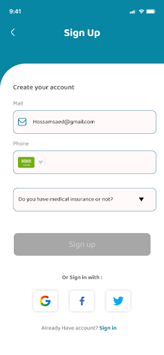Android application Medical Valley screenshort