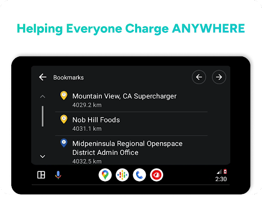 Screenshot of Chargehub EV & Tesla Charging