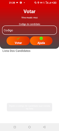 Android application Palco Online screenshort